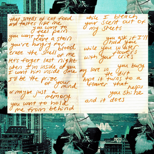 star projector lyric collage